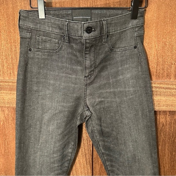 White House Black Market Denim - White House Black Market Faded Black High Rise Jeans